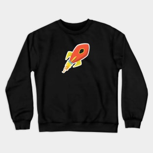 Cute Orange Rocket Ship Crewneck Sweatshirt